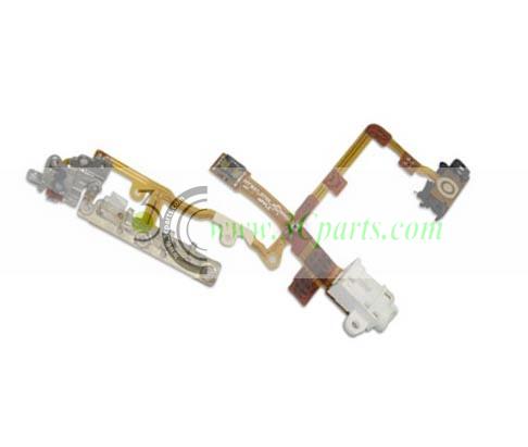 Headphone Audio Jack Flex Cable With Metal Buttons Pre-Installed White repair parts for iPhone 3Gs