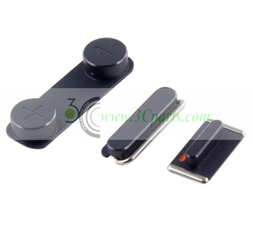 3 in 1 Side Buttons Set for iPhone 5-Black