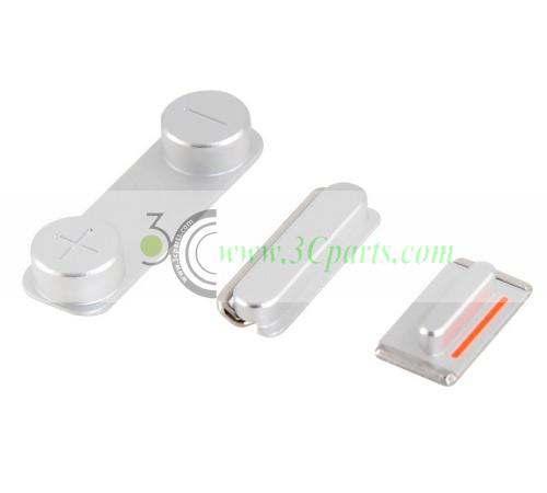 3 in 1 Side Buttons Set for iPhone 5-Silver