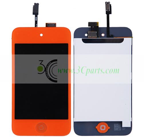LCD Touch Digitizer Screen Assembly replacement Orange for iPod Touch 4