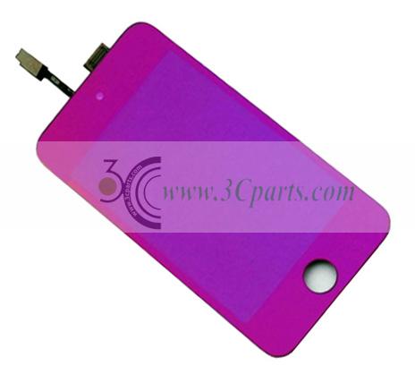 Plated Purple LCD Touch Digitizer Screen Assembly replacement for iPod Touch 4