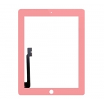 Colorful Front Glass with Digitizer Touch Screen Pink replacement for iPad 4