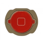 Home Button Replacement with Rubber Ring Pad Red for iPod Touch 4