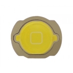 Home Button Replacement with Rubber Ring Pad  for iPod Touch 4 - Yellow