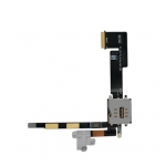 OEM Audio Jack Flex Cable with 3G Card Holder Connector White for iPad 2