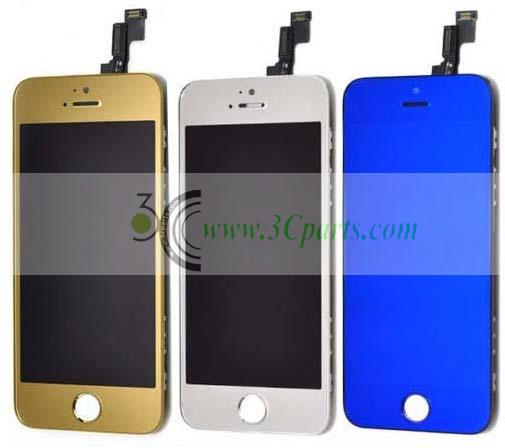 Plated LCD with Touch Screen Digitizer Assembly replacement for iPhone 5S