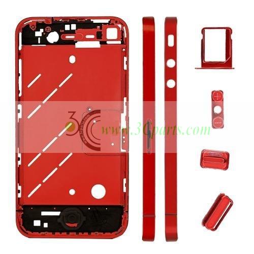 Plated Color Middle Frame with Side Buttons replacement for iPhone 4G