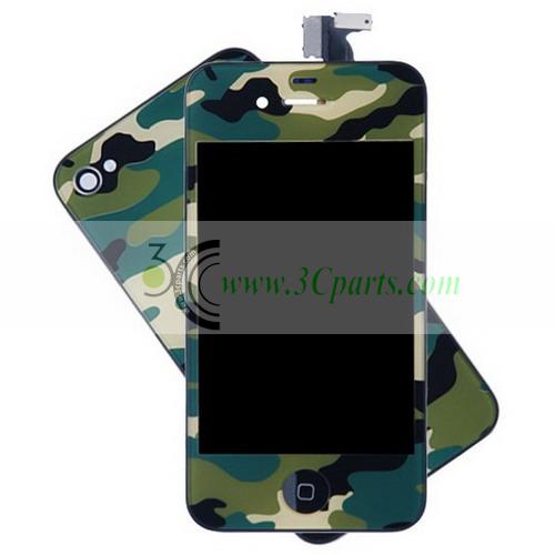 Camouflage Conversion Kit( (LCD Assembly + Back Housing + Home Button) replacement for iPhone 4