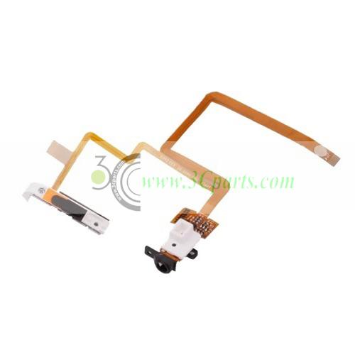 Headphone Jack Flex Cable and Hold Switch Black replacement for iPod Video 30GB