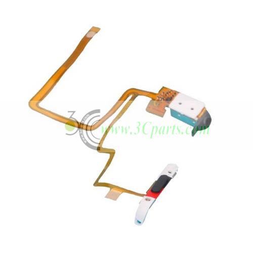 Headphone Jack Flex Cable and Hold Switch Black replacement for iPod Video 60 80GB