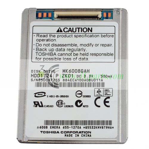MK6008GAH 60GB Hard Drive replacement for iPod Video