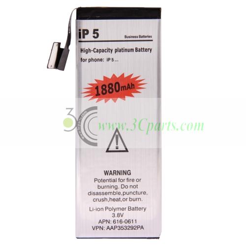 1880mAh Battery Replacement for iPhone 5