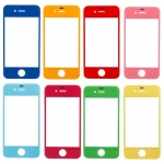 Colorful Front Screen Outer Glass replacement for iPhone 4