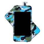 Camouflage Conversion Kit( (LCD Assembly + Back Housing + Home Button) replacement for iPhone 4