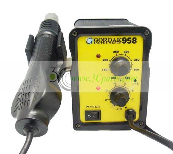 Gordak-958 temperature adjustable hot air heat gun with Helical Wind SMD rework station