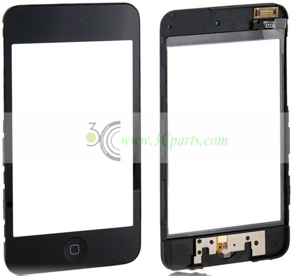 Black Touch Screen Digitizer with Frame Assembly replacement for iPod Touch 2