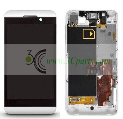 LCD with Touch Screen Degitizer Assembly with Frame 3G replacement for BlackBerry Z10 White
