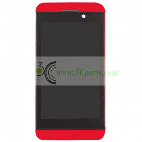 LCD with Touch Screen Degitizer Assembly with Frame 3G replacement for BlackBerry Z10 Red