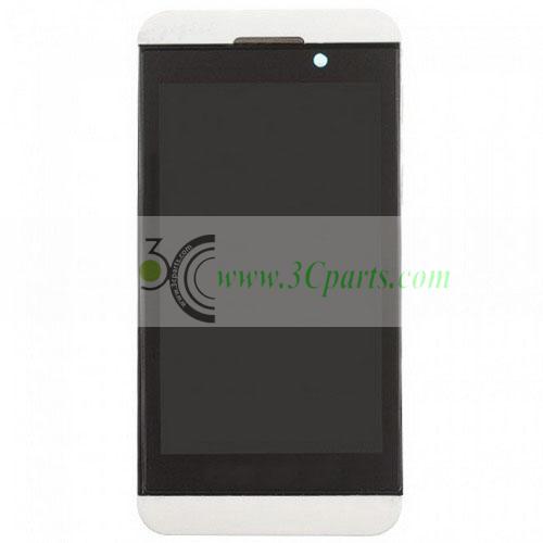 LCD with Touch Screen Degitizer Assembly with Frame 4G replacement for BlackBerry Z10 White