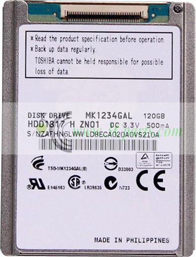MK1234GAL 120GB Hard Drive replacement for iPod Video