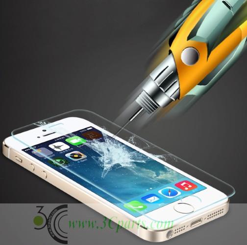 Transparent Clear Tempered Glass Film Curved Edge Screen Protector for iPhone 5S