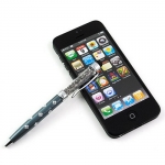 Crystal Design with Flower Carved Stylus Pen for Mobile Phone Tablet PC
