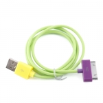 1M Colorful Round USB Data Sync Charger Cable for iPhone 4 4S iPad iPod
