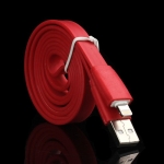 Colorful Flat Noodle USB Data Sync Charger Cable for iPhone 6 & 6 Plus, iPhone 5 & 5S & 5C, iPad Air