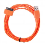 Colorful Nylon Netting 30 Pin USB Data Sync Charger Cable for iPhone 4 4S iPad 2 3 4 iPod