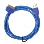 Colorful Nylon Netting 30 Pin USB Data Sync Charger Cable for iPhone 4 4S iPad 2 3 4 iPod