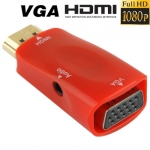 Full HD 1080P HDMI Male to VGA and Audio Adapter for HDTV/Monitor/Projector​