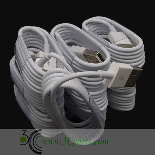 High Quality White Round USB Data Sync Charger Cable for iPhone 5/5C/5S/iPad/iPod