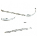 Silver Side Cover Frame Strips and Switchs Set Replacement for PSP 1000
