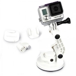 Car Suction Cup Mount + Tripod Adapter + Handle Screw for GoPro Hero