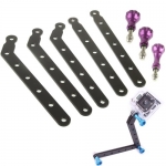 Aluminum Alloy Extension Arm Mount Kits with Screws for Gopro Camera HD Hero 3 / 2