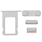 Side Buttons and Sim Card Tray 4 in 1 Replacement for iPhone 5S