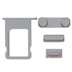 Side Buttons and Sim Card Tray 4 in 1 Replacement for iPhone 5S