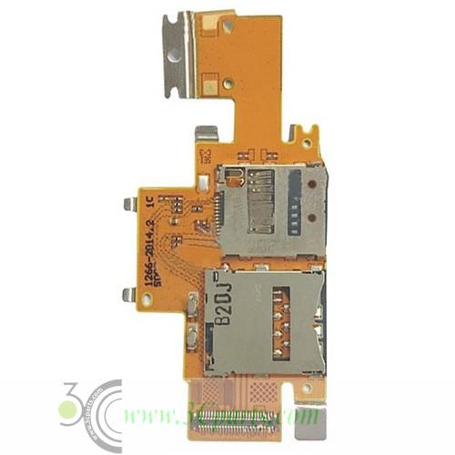 SIM Card and SD Card Reader Contact Flex Cable replacement for Sony Xperia Tablet Z/SGP311/SGP312/SGP321 