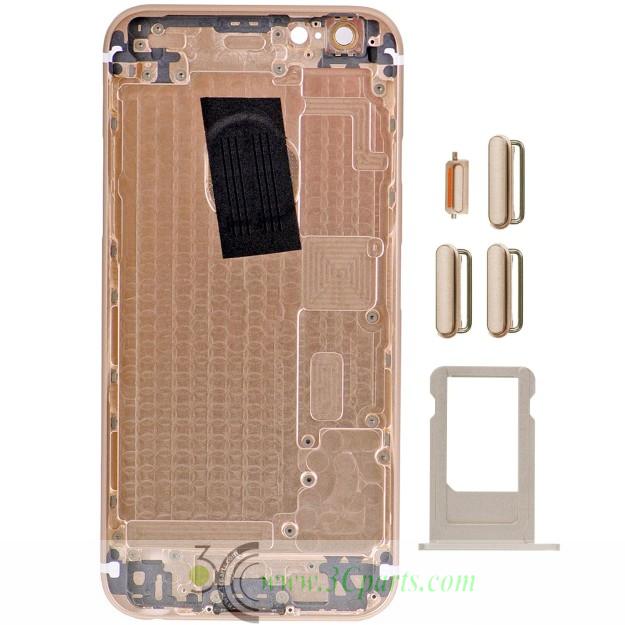 Back Cover with Sim Card Tray and side buttons Replacement for iPhone 6S Gold