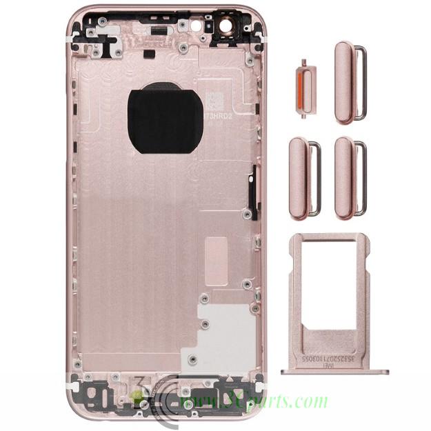 Back Cover with Sim Card Tray and side buttons replacement for iPhone 6S Rose Gold