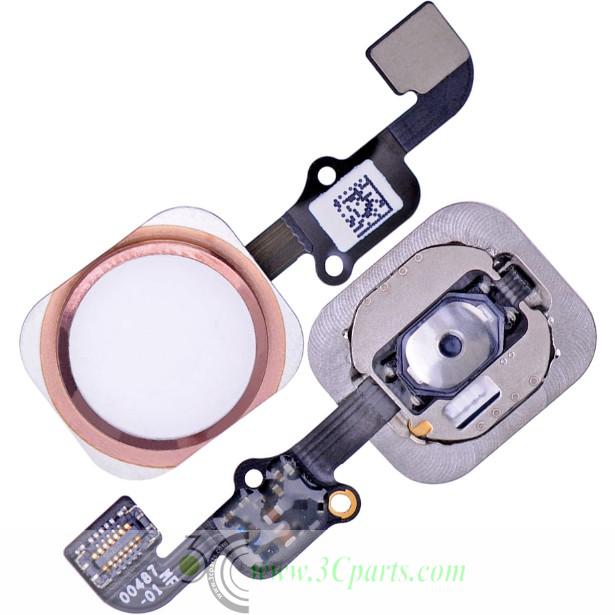 Home Button with Flex Cable Assembly Replacement for iPhone 6S Rose