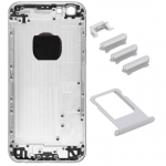 Back Cover with Sim Card Tray and side buttons replacement for iPhone 6S Silver