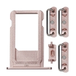 5 in 1 Sim Card Tray with Side Buttons replacement for iPhone 6S Rose Gold