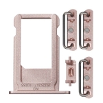 5 in 1 Sim Card Tray with Side Buttons replacement for iPhone 6S Plus Rose Gold