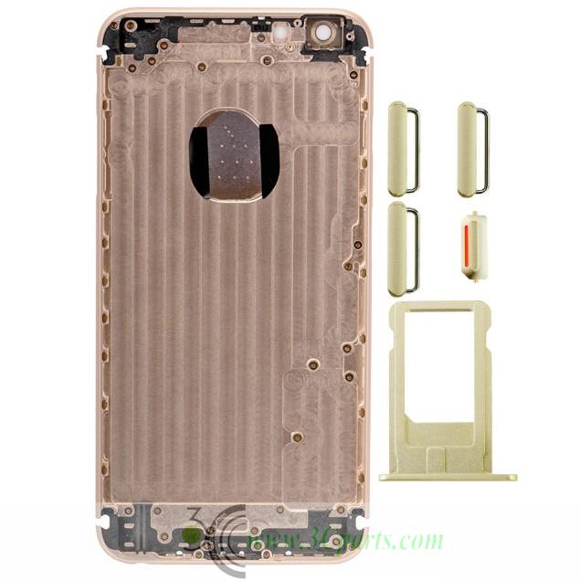 Back Cover with Sim Card Tray and side buttons Replacement for iPhone 6 Plus Gold