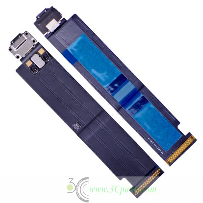 USB Charging Connector Flex Cable WLAN + Cellular Version Replacement for iPad Pro 12.9" Black