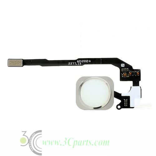 Home Button Assembly with Flex Cable Replacement ​for iPhone 5S/SE Silver