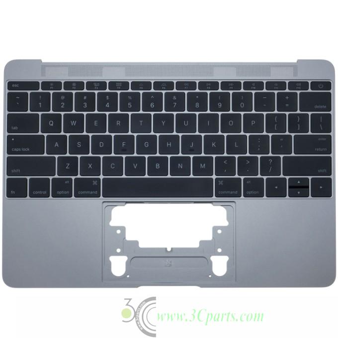 Upper Case with keyboard Replacement for MacBook 12" A1534 2015 Year Grey