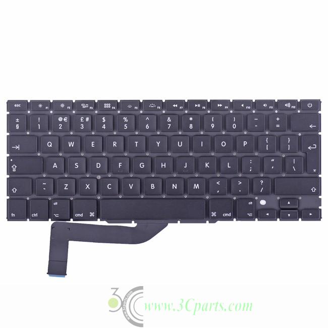 Keyboard (British English) Replacement for MacBook Pro Retina 15 A1398 (Mid 2012-Mid 2015)