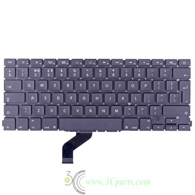 Keyboard(British English)Replacement for MacBook Pro 13" Retina A1425(Late 2012,Early 2013)